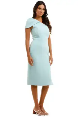 Rebecca Vallance Carline One Shoulder Dress Blue Size 6