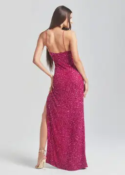 Retrofete Blair Sequin Dress Pink Size 6 for rent on The Volte - image 3
