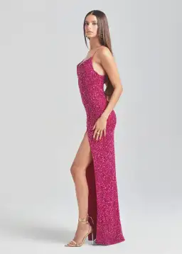 Retrofete Blair Sequin Dress Pink Size 6 for rent on The Volte - image 2
