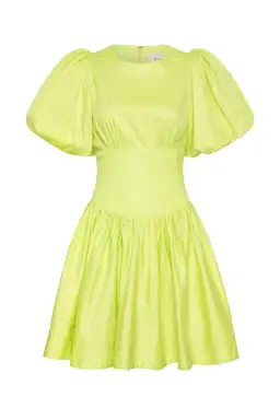 Aje Gianna Puff Sleeve Mini Dress Light Lemon Size 8 for rent on The Volte - image 5