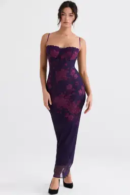 House Of CB Aiza Maxi Dress in Grape Floral
Size S / AU 8