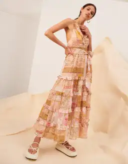 Kate Ford Larissa V Ruched Gown In Electra Size AU 12  for rent on The Volte - image 2