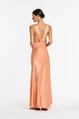 Sir the Label Aries Cut Out Gown Peach Size 0 / AU 6 for rent on The Volte - image 4