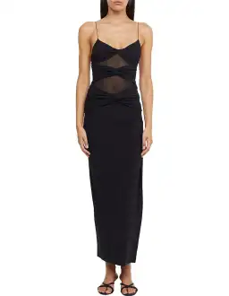 Bec & Bridge Montana Twist Maxi Dress Black Size AU 6