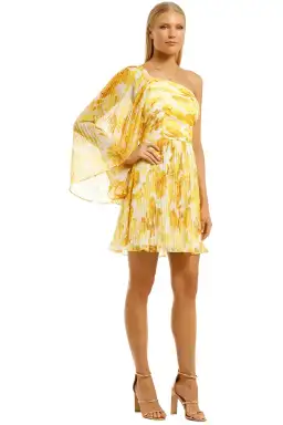 Talulah Sunshine Mini Dress Sunshine Rose Print Yellow Size 6 for rent on The Volte - image 2