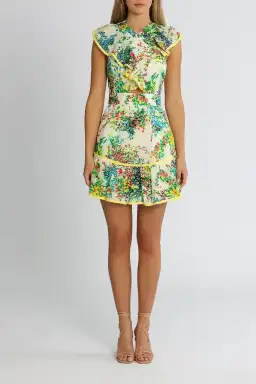 Alice McCall Living For You Mini Dress Floral Green Size 14
