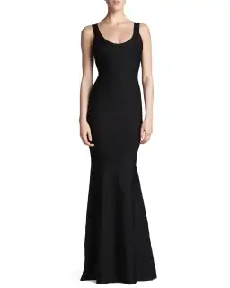 Herve Leger Bandage Round Neck Gown Black Size S / AU 8 for rent on The Volte - image 1
