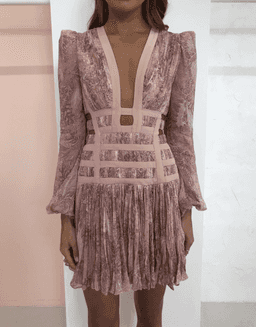 Thurley Il Mare Mini Dress Seagarden Dusty Coral Size 8