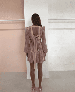 Thurley Il Mare Mini Dress Seagarden Dusty Coral Size 8