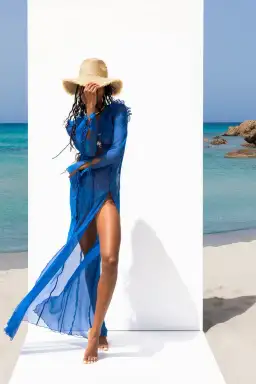 Rat & Boa Farretti Maxi Dress Blue Size 8 for rent on The Volte - image 3