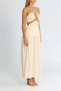 Bec & Bridge Adaline Cut Out Maxi Dress Cream Size AU 10 for rent on The Volte - image 2