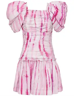 AJE Introspect Butterfly Mini Dress Ripple Tie Dye Size 10  for rent on The Volte - image 4