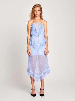 Alice McCall Wonders Ruffled Dress Periwinkle Size 10 for rent on The Volte - image 1