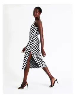 Wayne Cooper Sequin Black And White Midi Dress Multi Size AU 16 for rent on The Volte - image 2