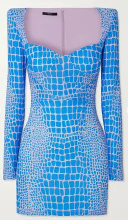 Alex Perry Neon Jersey Mini Dress Blue Size AU 6 for rent on The Volte - image 3