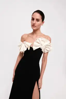 Rachel Gilbert Lavina Floor Length Gown Dress Black Size AU 6 for rent on The Volte - image 3