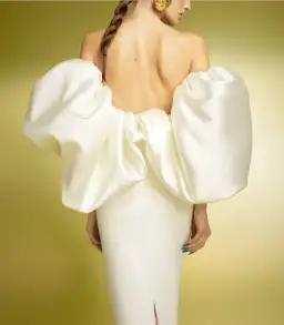 Solace London Pia Maxi Dress in Cream Size 10 for rent on The Volte - image 2