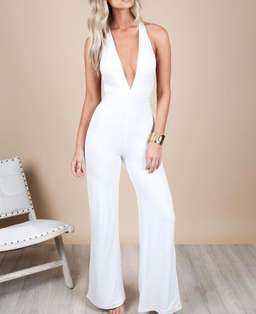 ZACHARY THE LABEL MORRISON JUMPSUIT- WHITE  for rent on The Volte - image 1