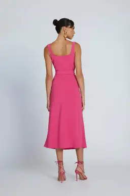 By Johnny Ora Bist Midi Dress Pink Size 8  for rent on The Volte - image 2