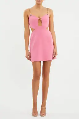 Rebecca Vallance Dulce Amore Mini Dress Pink Size 6