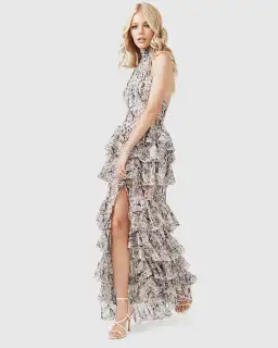 Derma Department Oscar Maxi Dress Snakeskin Size 4