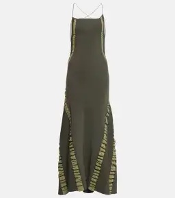 Jacquemus Maille Slip Maxi Dress Green Size 8 for rent on The Volte - image 3