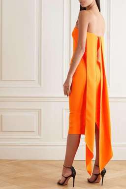 Alex perry strapless draped midi dress size 4