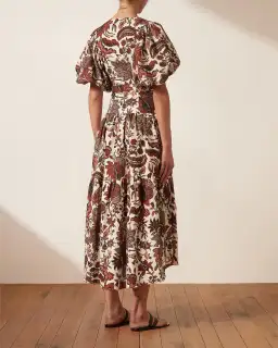 Shona Joy Catalina Plunge Short Sleeve Dress Print Size 10 for rent on The Volte - image 3