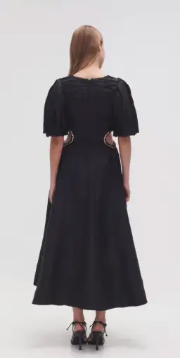 Aje Monica Chainlink Midi Dress Black Size AU 10 for rent on The Volte - image 3