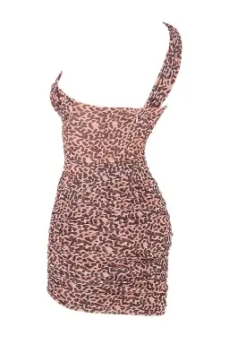 House of CB Clementine Cut Out Mini Dress Animal Print Size 8 for rent on The Volte - image 5
