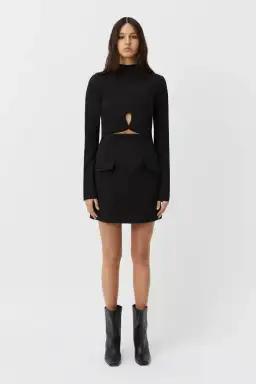 Camilla and Marc Ilona Long Sleeve Mini Dress Black Size 12 for rent on The Volte - image 1