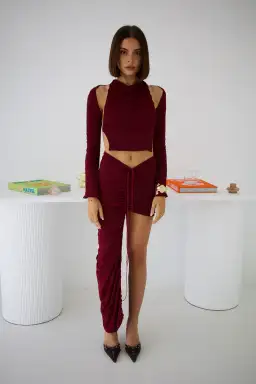 Deconduarte Greco Top Red Size 6  for rent on The Volte - image 3