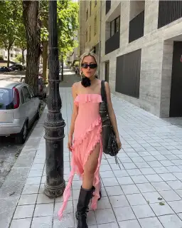 House of CB Sarina Gown Apricot Size S/Au 8  for rent on The Volte - image 6