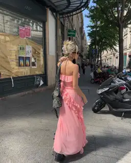 House of CB Sarina Gown Apricot Size S/Au 8  for rent on The Volte - image 5