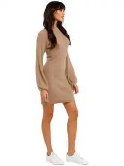 Bec & Bridge Lucy Knit Mini Dress Tobacco Size AU 6 for rent on The Volte - image 3