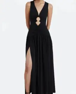 Bec & Bridge Lindsey V Maxi Dress Black Size 6 for rent on The Volte - image 2