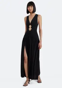Bec & Bridge Lindsey V Maxi Dress Black Size 6 for rent on The Volte - image 1