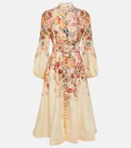 Zimmermann Luminosity Buttoned Midi Dress Morisot Cream Size 2 / Au 12 for rent on The Volte - image 3
