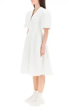 Alexander McQueen Piquet Midi Dress White Size S / Au 8 for rent on The Volte - image 2