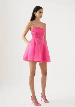 Aje Evangeline Cornelli Mini Dress Pink Size 6 for rent on The Volte - image 1