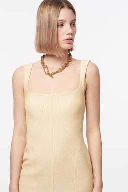 Manning Cartell Neo Classic Midi Dress in Almond (GOLD) size 10 for rent on The Volte - image 5