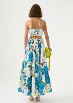 Aje Botanical Tiered Maxi Dress Print Size AU 8 for rent on The Volte - image 3