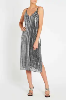 Sass & Bide Queen Of Versailles Dress Silver Size AU 10