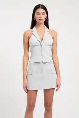 Kookai Ariel Staple Vest Grey Size AU 10 for rent on The Volte - image 2