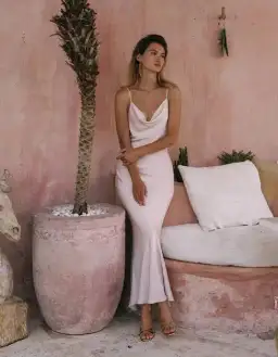 Shona Joy Luxe Bias Cowl Slip Dress Cream Size AU 8 for rent on The Volte - image 4