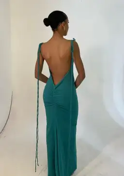 Melani The Label Amra Gown in Jade Size 8 for rent on The Volte - image 2