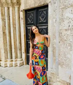 SWF Murano Cut Out A Line Maxi Dress Print Size 8 for rent on The Volte - image 3