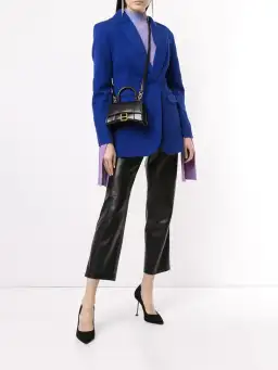 Balenciaga Hourglass Top Handle Bag Black Size XS