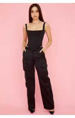 House of CB Rafa Corset & Daria Pants Set Black Size XS / AU 6 for rent on The Volte - image 2