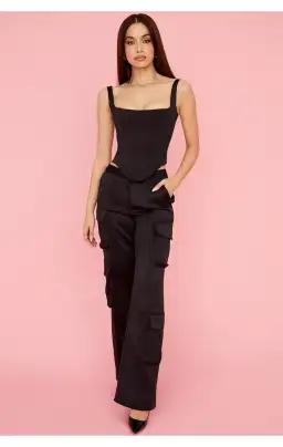 House of CB Rafa Corset & Daria Pants Set Black Size XS / AU 6 for rent on The Volte - image 5
